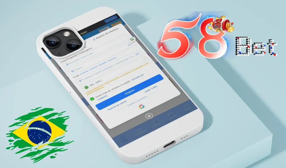 Inscrição na Versão Mobile do 58bet